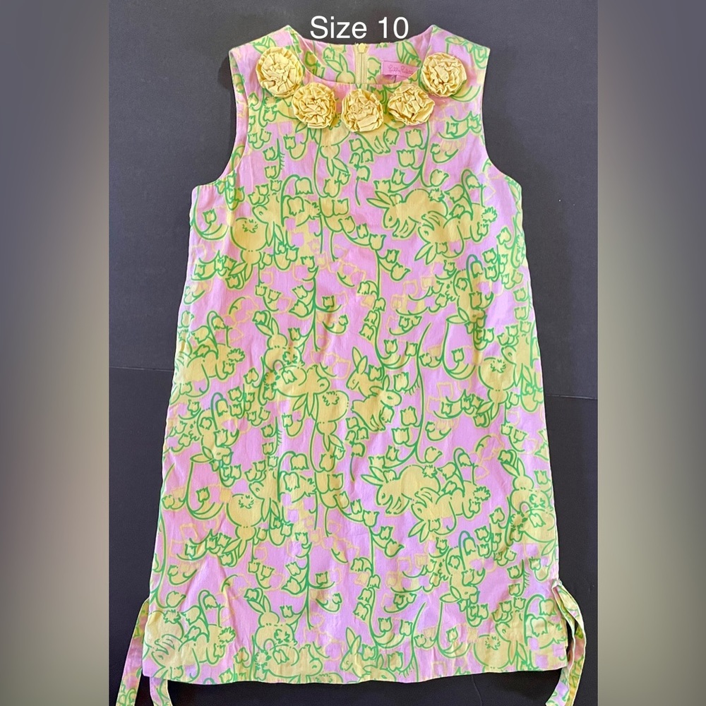 Size 10 Lilly Pulitzer Hopping Down the Bunny Trail Easter bunny dress
